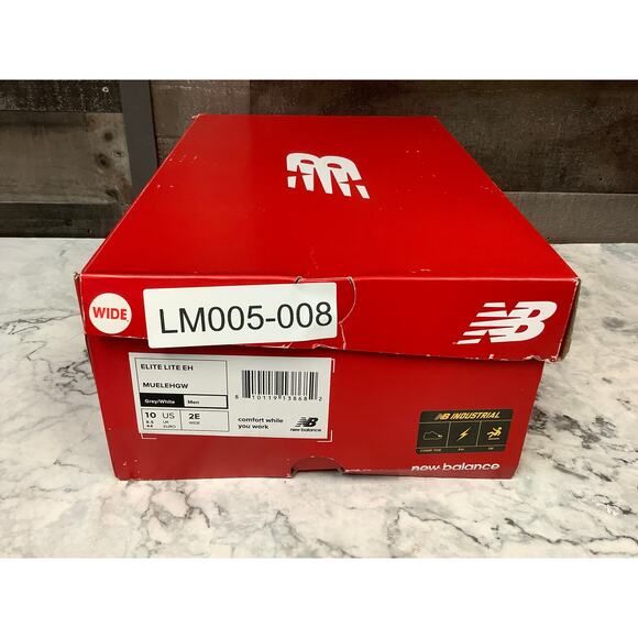 New Balance Men's 10 2E Grey Elite Lite EH Work Shoes Composite Safety Toe LM5-8 - Picture 8 of 8